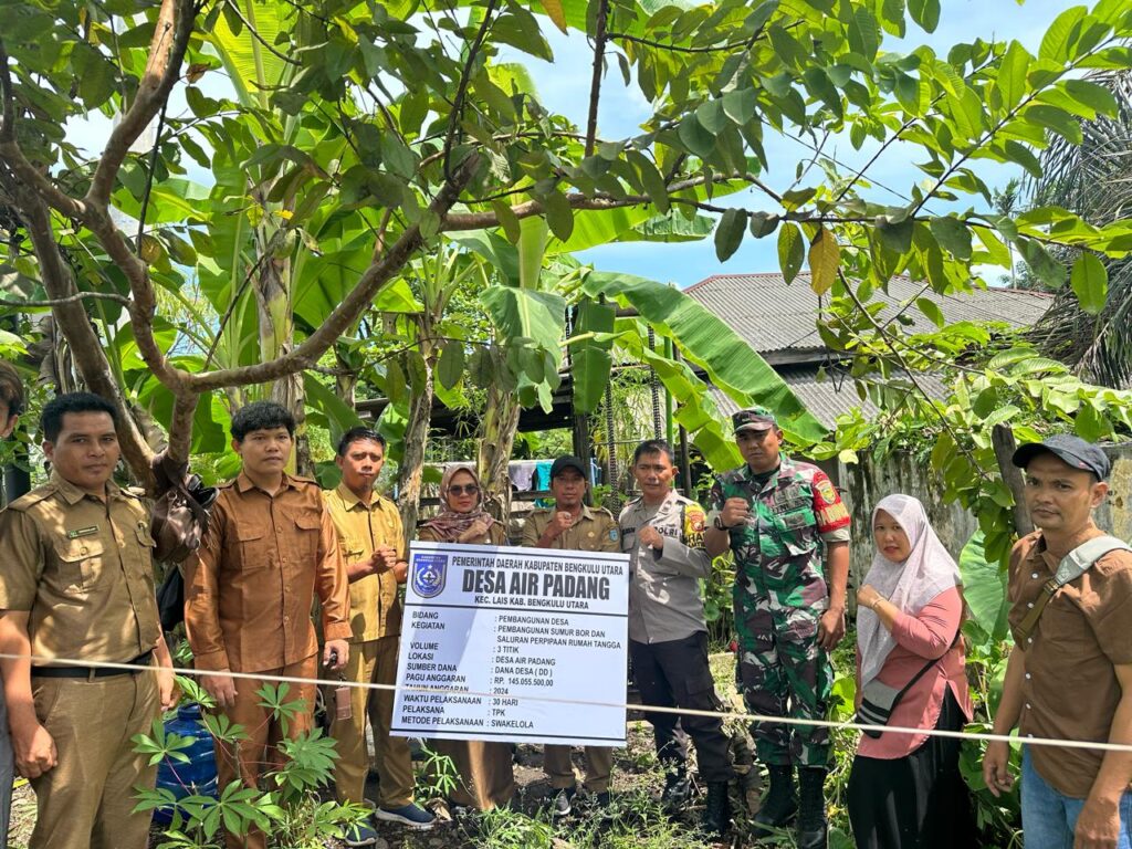 Penuhi Kebutuhan Air Bersih, Desa Air Padang Bangun 3Titik Sumur Bor Dana DD 2024